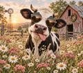 Funny Cow with Sunglasses Tumbler Wrap Sublimation Design – Digital Download PNG
