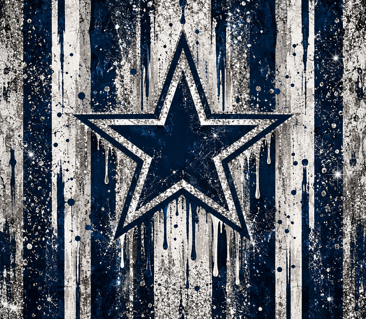 Dallas Cowboys Distressed Tumbler Wrap – Digital Download PNG