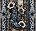 Dallas Cowboys Boots and Flowers Tumbler Wrap – Digital Download PNG