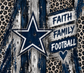 Faith Family Football Tumbler Wrap Sublimation Design – Digital Download PNG
