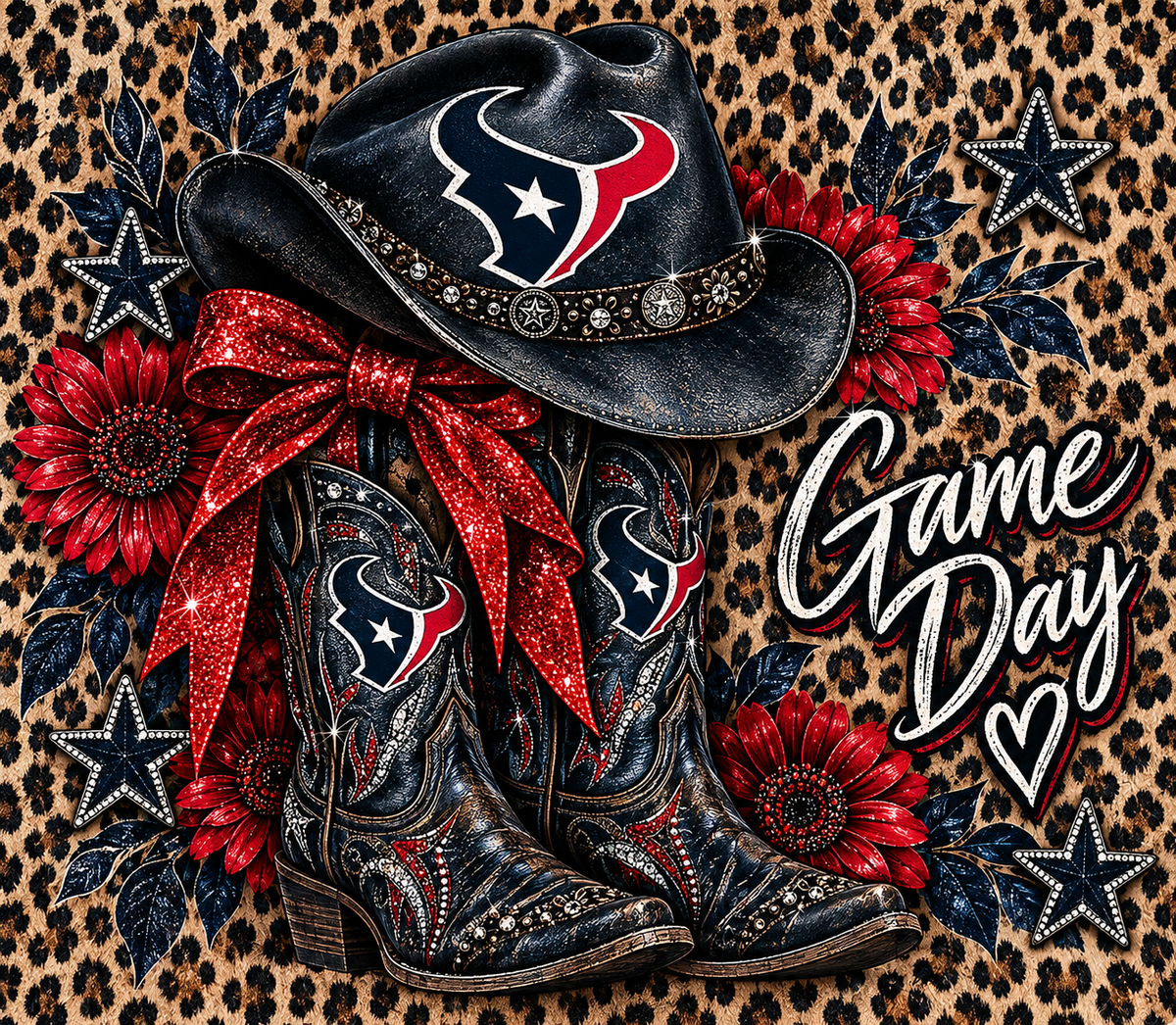 Game Day Houston Texans Tumbler Wrap – Digital Download PNG