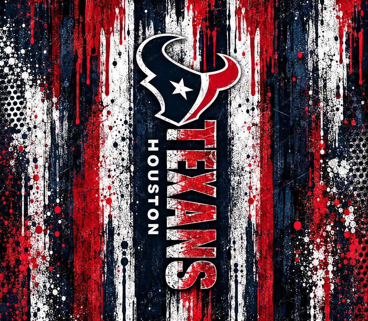 Houston Texans Distressed Tumbler Wrap Sublimation Design – Digital Download PNG
