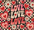 Love Love Love Tumbler Wrap Sublimation Design – Digital Download PNG