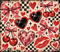 Vintage Valentine Croquette Tumbler Wrap Sublimation Design – Digital Download PNG