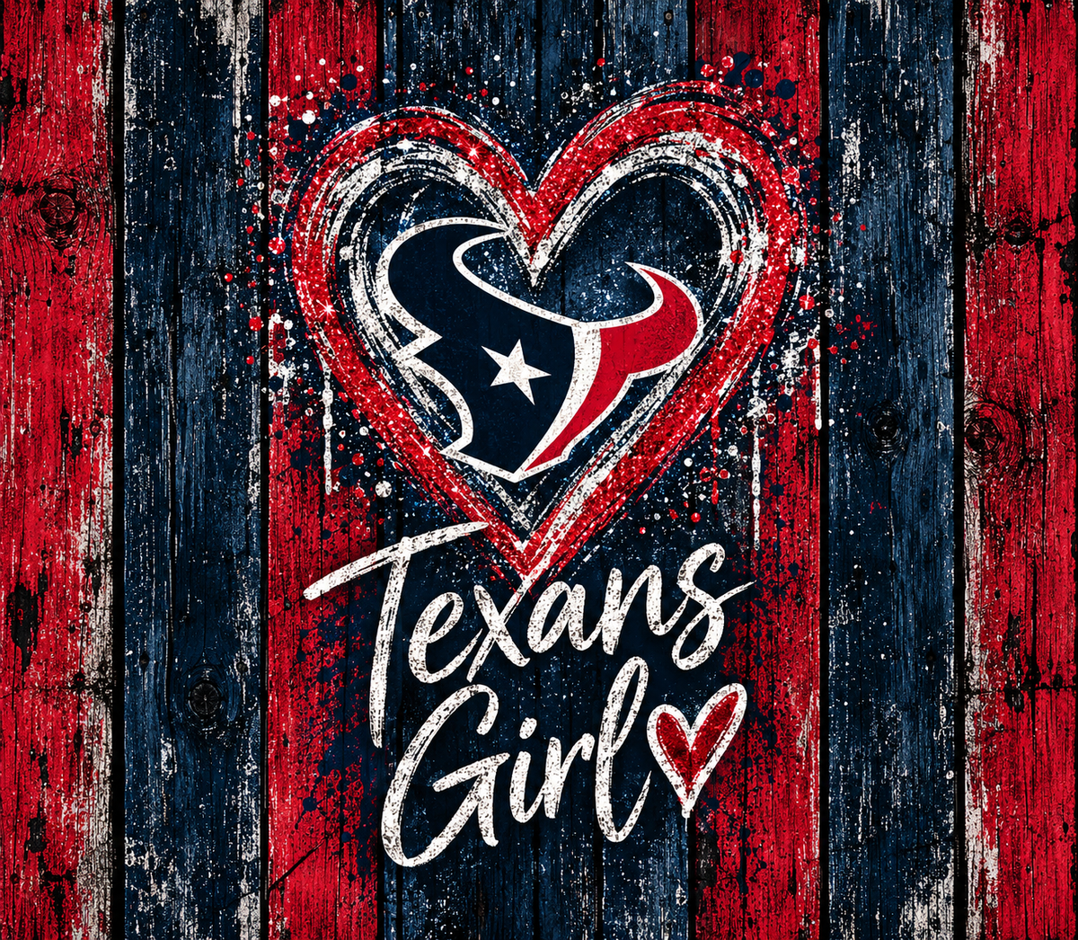 Houston Texans Girl Tumbler Wrap Sublimation Design – Digital Download PNG