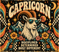 Capricorn Disciplined and Determined Zodiac Tumbler Wrap Sublimation Design – Digital Download PNG