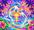 Lisa Frank Dolphins Tumbler Wrap – Digital Download PNG