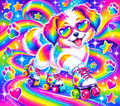 Lisa Frank Dog Roller Skating Tumbler Wrap – Digital Download PNG