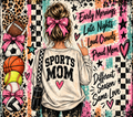 Sports Mom Crew Tumbler Wrap Sublimation Design – Digital Download PNG