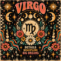 Virgo Big Dreams Zodiac Tumbler Wrap Sublimation Design – Digital Download PNG